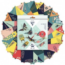 Pochette de 60 feuilles Origami 3 formats insectes