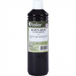 Flacon de 500 ml de peinture acrylique O'COLOR noir