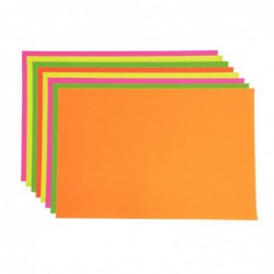 Paquet de 25 feuilles affiche 90 g 40 x 60 cm couleurs fluo assorties