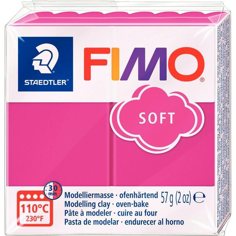 Pain de 57 g de pâte à modeler FIMO Soft framboise