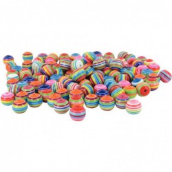 Sachet d'environ 200 perles rondes multicolores
