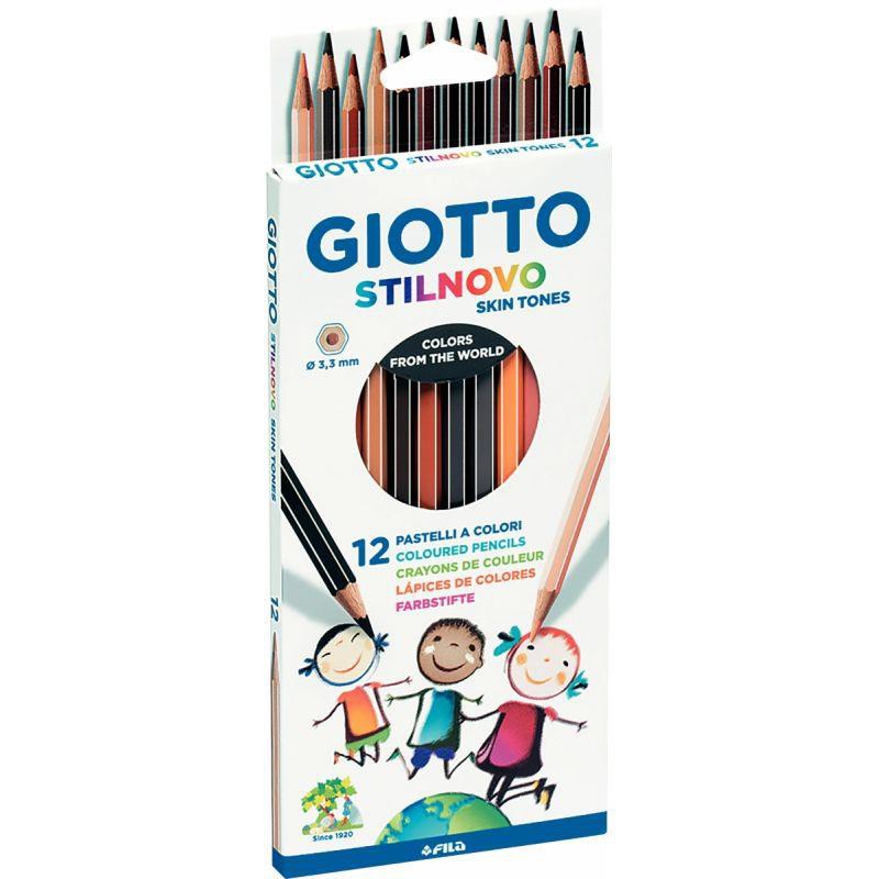 Étui de 12 crayons de couleur tons peaux GIOTTO Stilnovo Skin Tones