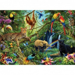 Puzzle en carton 200 pièces "Les animaux de la jungle"