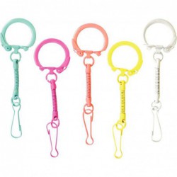Sachet de 10 porte-clés coloris pop avec mousqueton