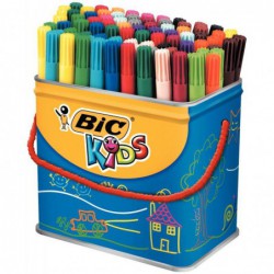 Maxi pot de 84 feutres de coloriage BIC Kids Visa
