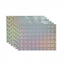 Pochette de 15 feuilles holographiques A4 argent