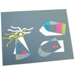 Pochette de 30 feuilles de plastique fou 21,7 x 28 cm couleurs assorties