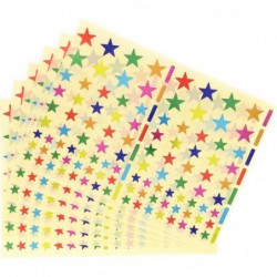 Pochette 624 gommettes adhésives étoiles couleurs assorties