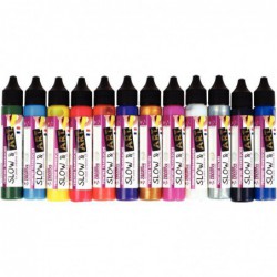Lot de 12 crayons Slow & Art coloris assortis