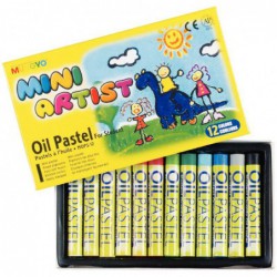 Boîte de 12 pastels à l'huile MINI ARTIST 8 mm
