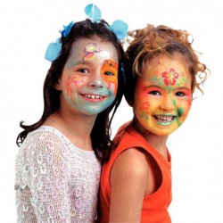 Palette de maquillage à l'eau GRIM'TOUT Carnaval 9 couleurs assortis