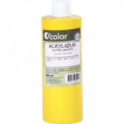 Flacon de 500 ml de peinture acrylique O'COLOR jaune