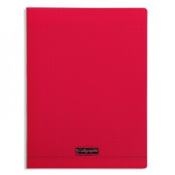 Cahier 140 pages seyès 90 g, couverture polypropylène rouge, format A4 CALLIGRAPHE