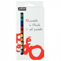 Boîte de 12 pastels à l'huile PEBEO ARA 11 mm