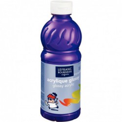 Flacon de 500 ml de peinture acrylique glossy LEFRANC BOURGEOIS enfants violet