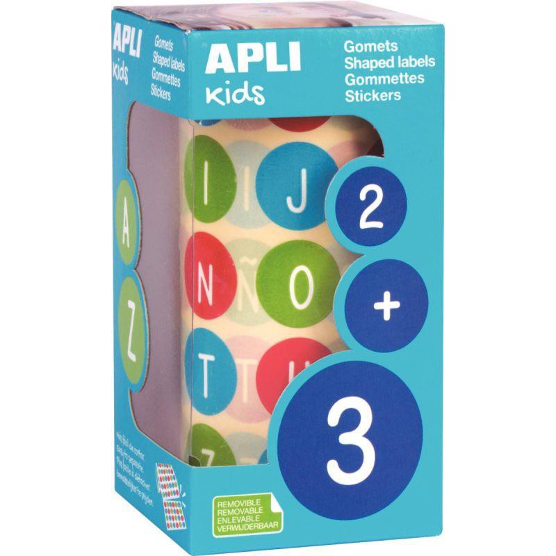 Apli Kids gommettes enlevables, formes, couleurs et formats