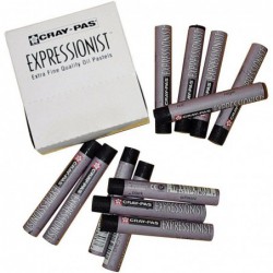 Boîte de 12 crayons pastels CRAY-PAS EXPRESSIONIST noir 10 mm