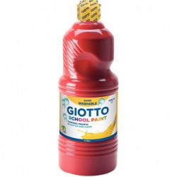 Flacon de 1L de gouache liquide lavable GIOTTO SCHOOL PAINT rouge