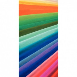 Paquet de 10 feuilles de crépon ordinaire 2 x 0,5 m couleurs assorties