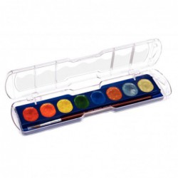 Boîte de 8 pastilles de gouache GIOTTO couleurs métalliques + 1 pinceau