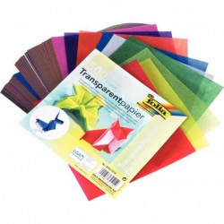 Paquet de 500 feuilles de papier vitrail 15 x 15 cm couleurs assorties