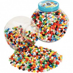 Pot de 2 000 perles Hama à repasser taille maxi couleurs vives assorties
