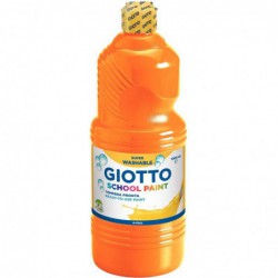 Flacon de 1L de gouache liquide lavable GIOTTO SCHOOL PAINT orange