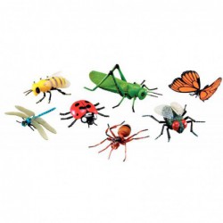 Lot de 7 Jumbo insectes en plastique