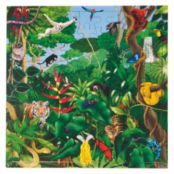 Puzzle en bois 81 pièces "La forêt tropicale"