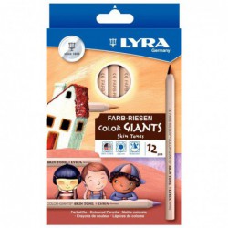 Étui 12 crayons de couleur tons peaux LYRA Color GIANTS