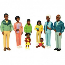 Lot de 8 figurines famille typée africaine