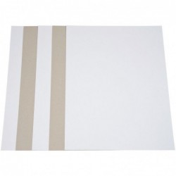 Paquet de 5 feuilles de carton 1 côté blanc 1 côté gris 50 x 65 cm 640 g