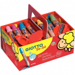 Pack 36 crayons de couleur maxi GIOTTO be-bè + 3 taille-crayons