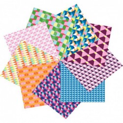 Pochette de 60 feuilles Origami Geometric 20 x 20 cm