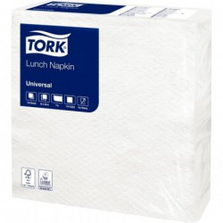 Paquet de 100 serviettes blanches 1 pli 30 x 30 cm