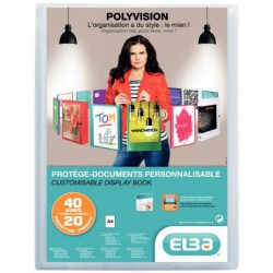 Protège-documents Oxford POLYVISION personnalisable 40 vues incolore