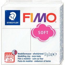 Pain de 57 g de pâte à modeler FIMO Soft blanc