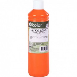 Flacon de 500 ml de peinture acrylique O'COLOR orange
