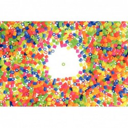 Sachet de 6 000 perles Hama à repasser taille midi couleurs néon assorties