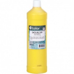 Flacon de 1L de gouache liquide O'COLOR easywash jaune primaire