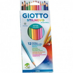 Étui de 12 crayons de couleur aquarellables GIOTTO Stilnovo acquarell