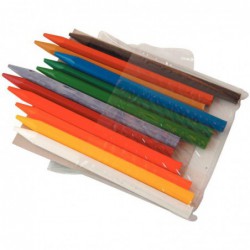Pochette de 12 crayons plastique