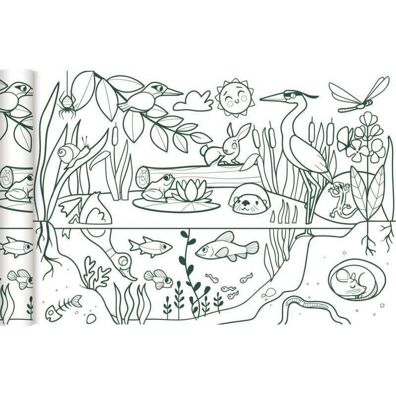 Rouleau de papier à colorier Graffy Roll - Le petit monde agricole - 35 cm  x 5 m - Poster à colorier - Creavea