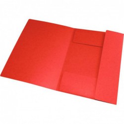 Chemise 3 rabats à élastiques 24 x 32 cm Oxford rouge