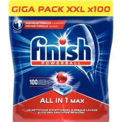 Sachet de 100 pastilles lave-vaisselle Finish Powerball ALL IN 1 MAX
